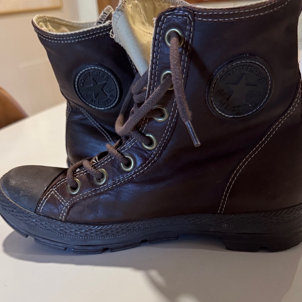 Converse Dark Brown High-Top Sneakers